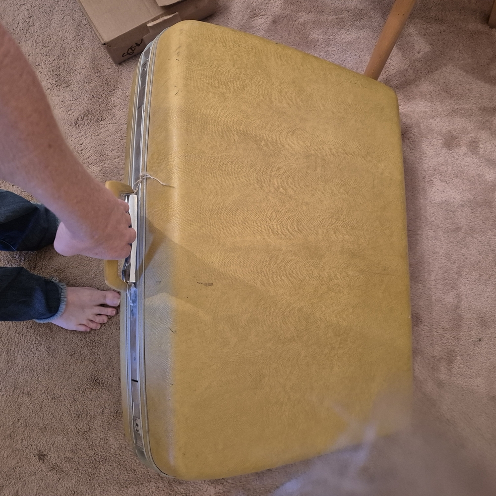 Samsonite Yellow Vintage Garment Suitcase